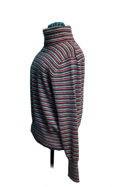 CASHMERE STRIPED TURTLENECK - RAINBOW COMBO - Picture 3 of 6